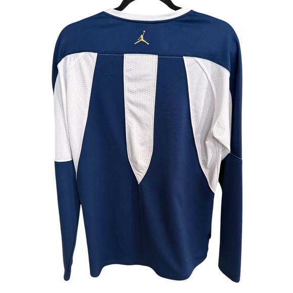 Jordan Men's Blue and White long sleeve - Picture 4 of 7